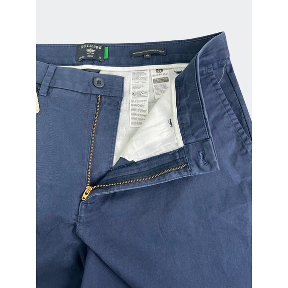 Dockers Womens High Straight Fit Ankle Weekend Chino Pants Blue Cotton Blend 34 - Picture 12 of 16